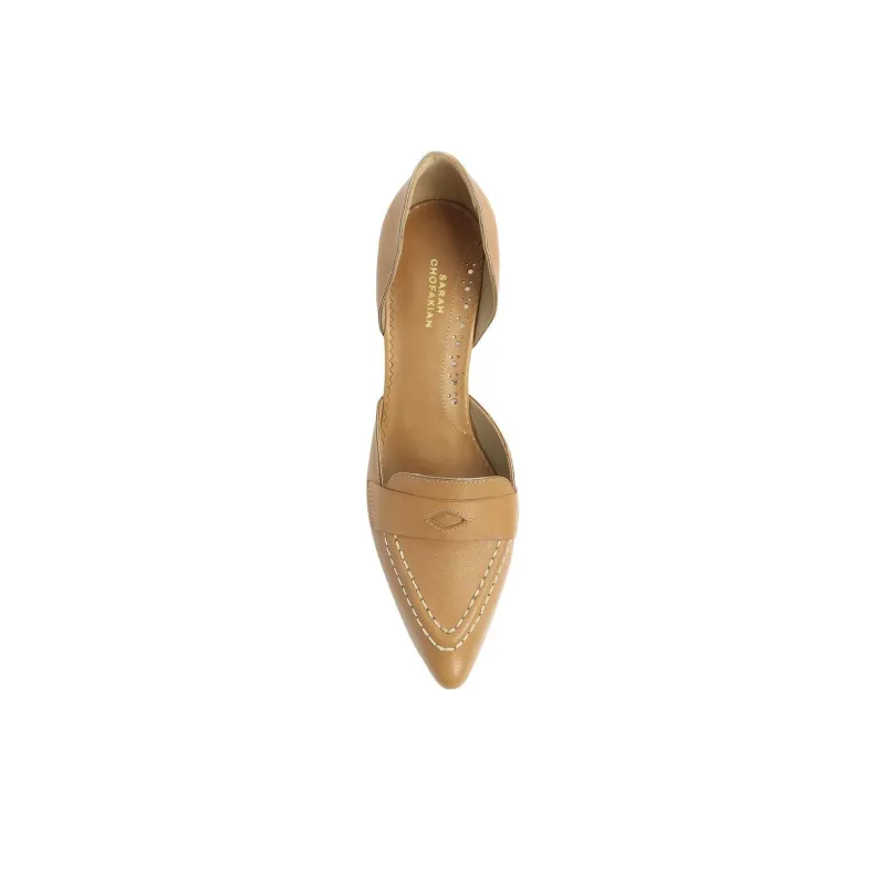 Sarah Chofakian Peggy Chunky Heel High Heels Women's Brown-4