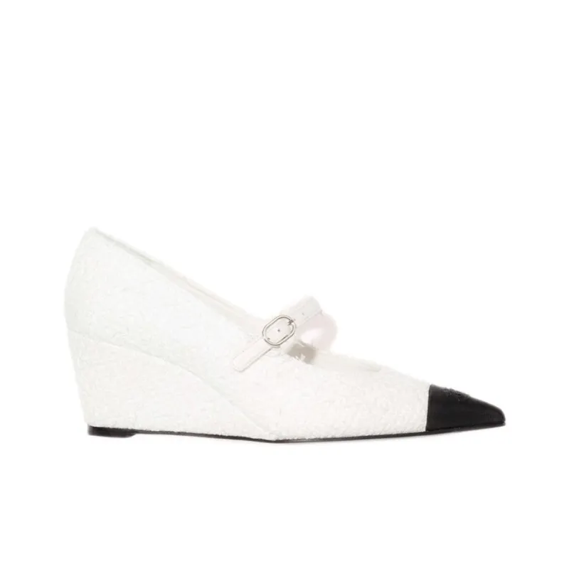CHANEL High Heels Women's White/Black-1
