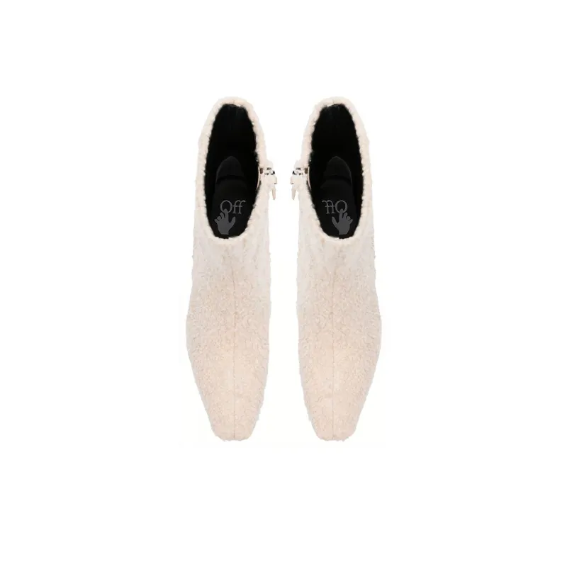 OFF-WHITE Allen Ankle Boots 6cm Women's Beige-4