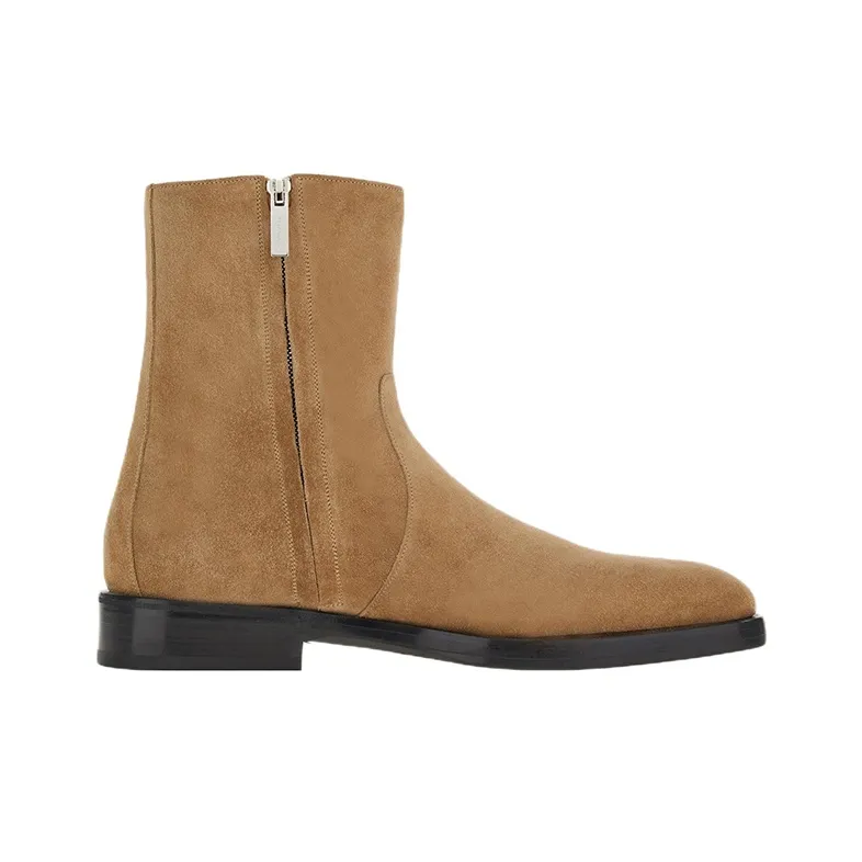 FERRAGAMO Fashion Ankle Boots Men's Light Umber-1