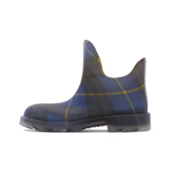 Burberry Marsh Checked Rubber Ankle Boots