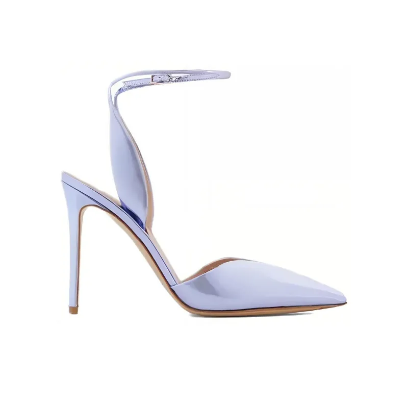 GIORGIO ARMANI Metallic-finish Leather Pumps-1