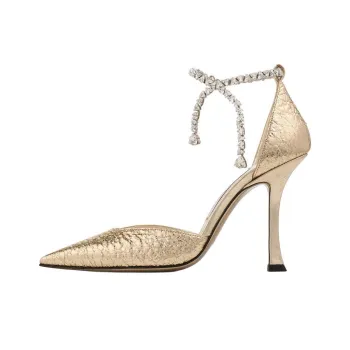 Jimmy Choo Stevie Slim Heel High Heels 10cm Women's Gold