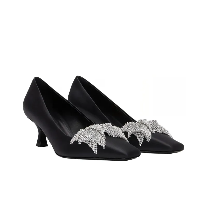 Casadei Butterfly 50mm Satin Pumps-2