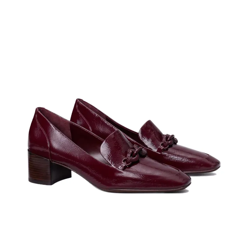 TORY BURCH Jessa Chunky Heel High Heels 4.5cm Women's Dark Red-2