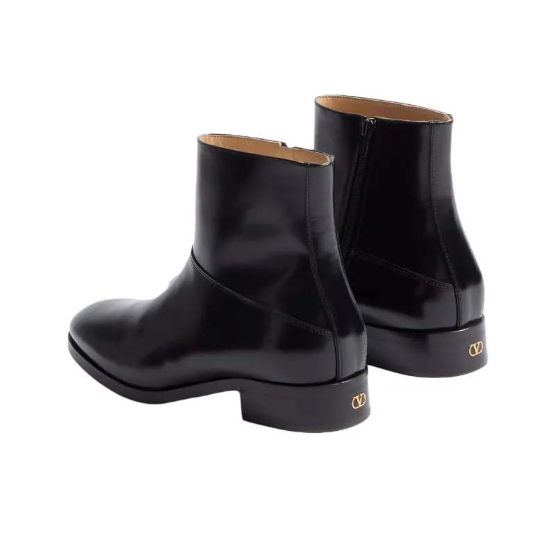 Valentino Ankle Boots Men's Black-4