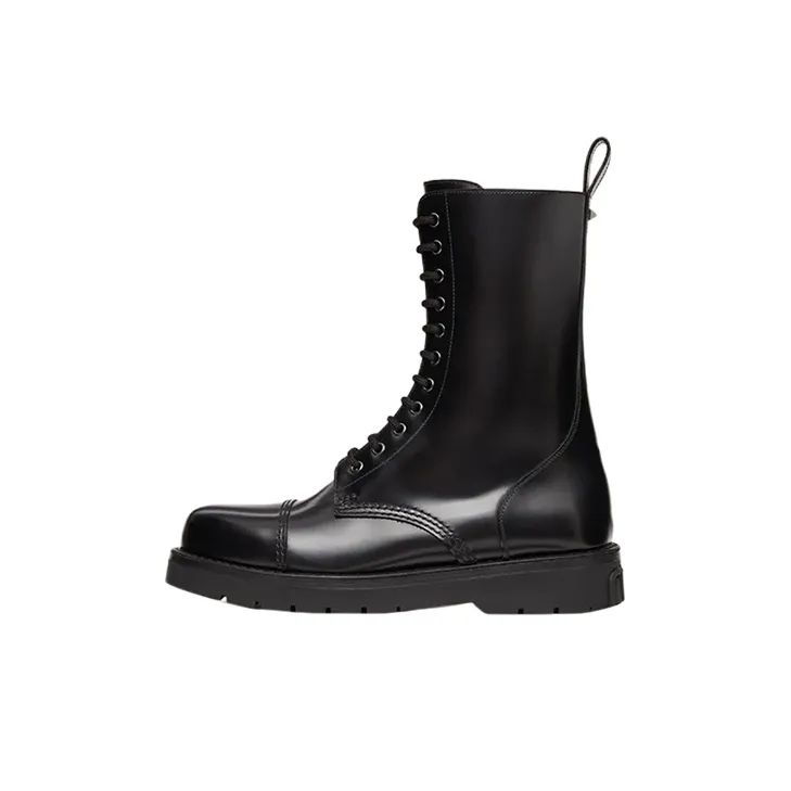 Valentino Round Toe Lace Up Boots-0