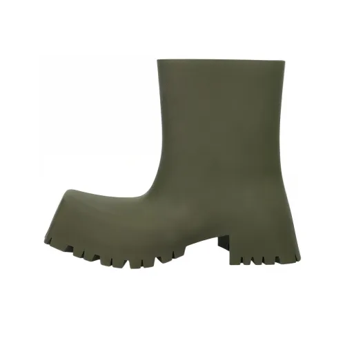 Balenciaga Trooper Rubber Boot Dark Green Women's