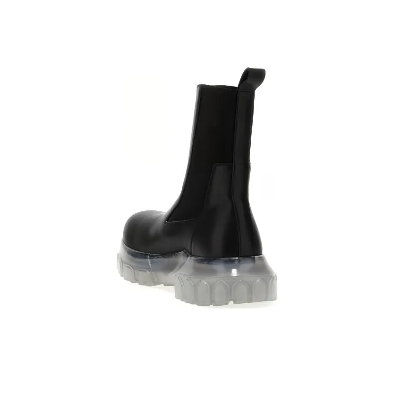 RICK OWENS Beatle Bozo Leather Ankle Boots-1