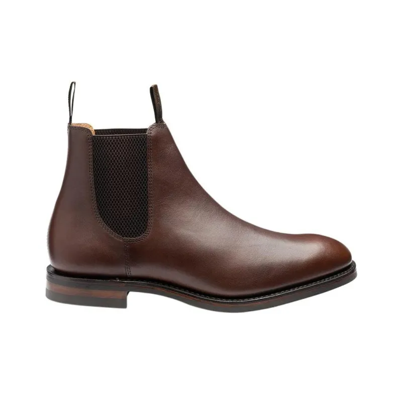 LOAKE Chatsworth Short Chelsea Boots Men's Dark Brown-1