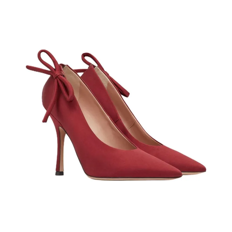 Valentino NITE OUT Slim Heel High Heels 11cm Women's Chestnut-2
