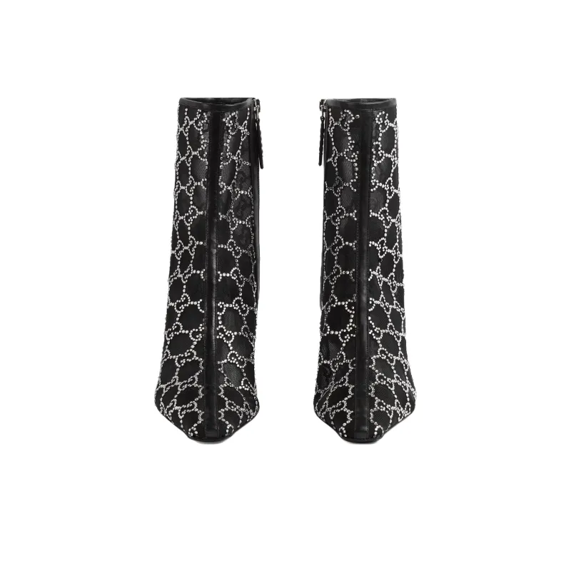 GUCCI 85mm GG-motif Ankle Boots-3