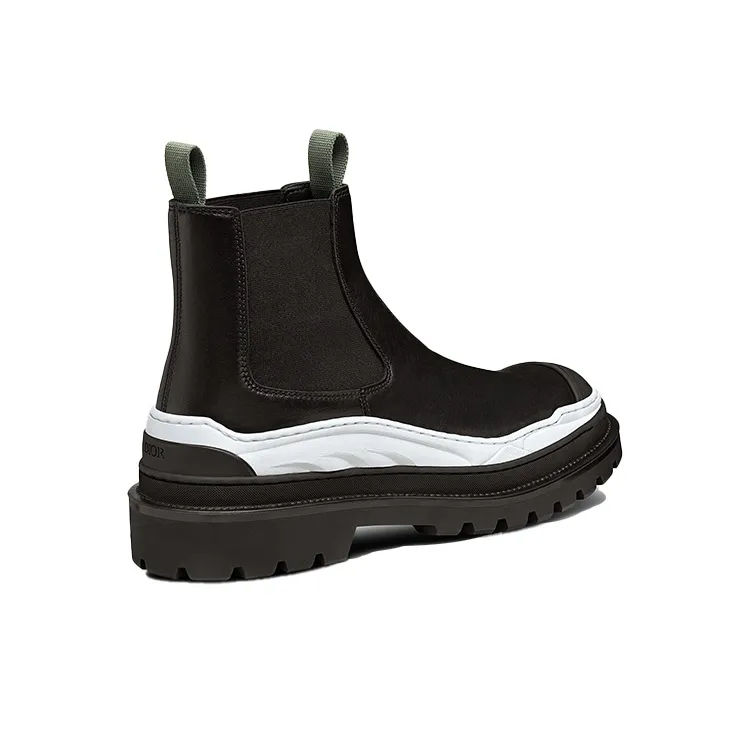 Sacai x DIOR Ankle Length Chelsea Boots Men's Black-4