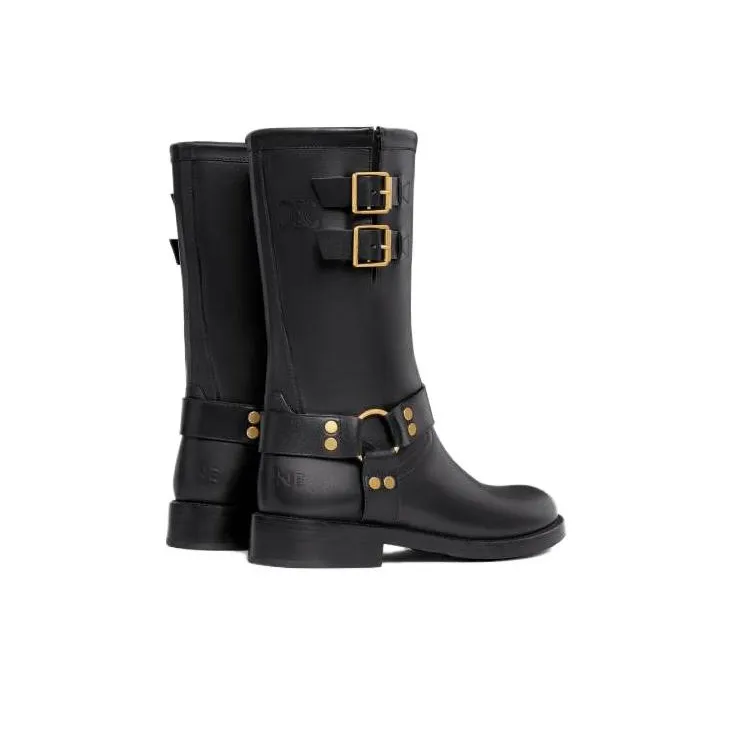 CELINE Ankle Boots 4cm Women's Black-3