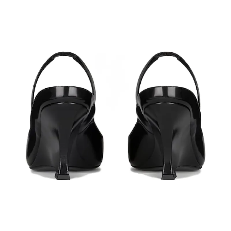 Givenchy Wedge Heel High Heels 7.8cm Women's Black-3