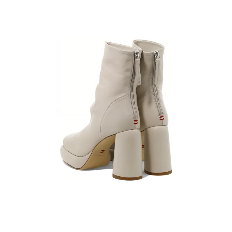 HALMANERA Ankle Boots Women's White-3