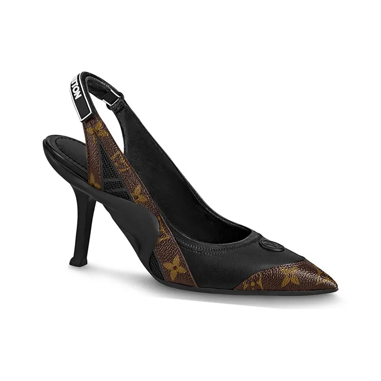 LOUIS VUITTON Archlight Slim Heel High Heels Women's Brown Black-1