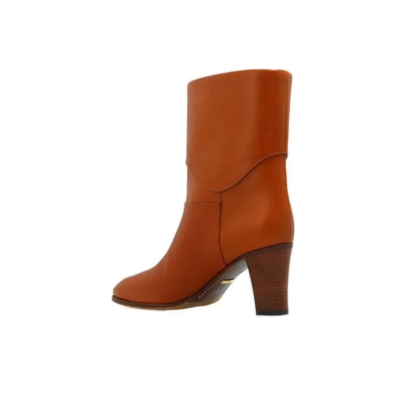 GUCCI Elizabeth Ankle Boots 8cm Women's Brown-3