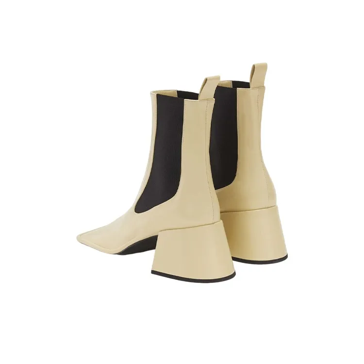 JIL SANDER Chelsea Boots Women's Beige-3