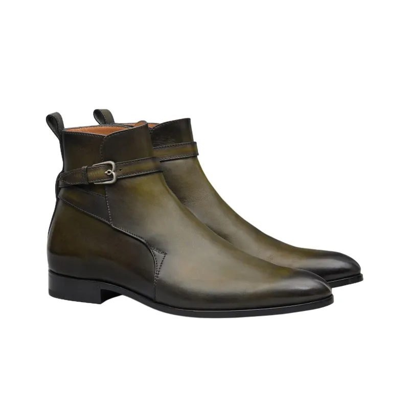BERLUTI B Volute Ankle Boots Men's Green-2