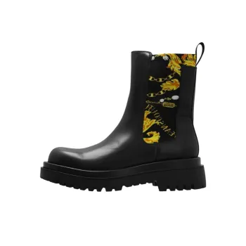 VERSACE JEANS COUTURE Short Chelsea Boots 3.5cm Women's Black