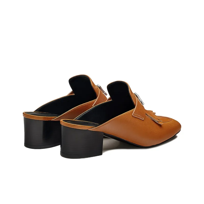 HERMES High Heels Women's Brown-3