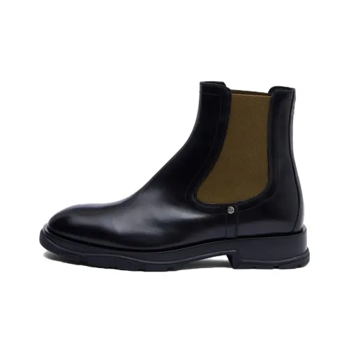 donna alexander mcqueen stivali stivale biker in pelle