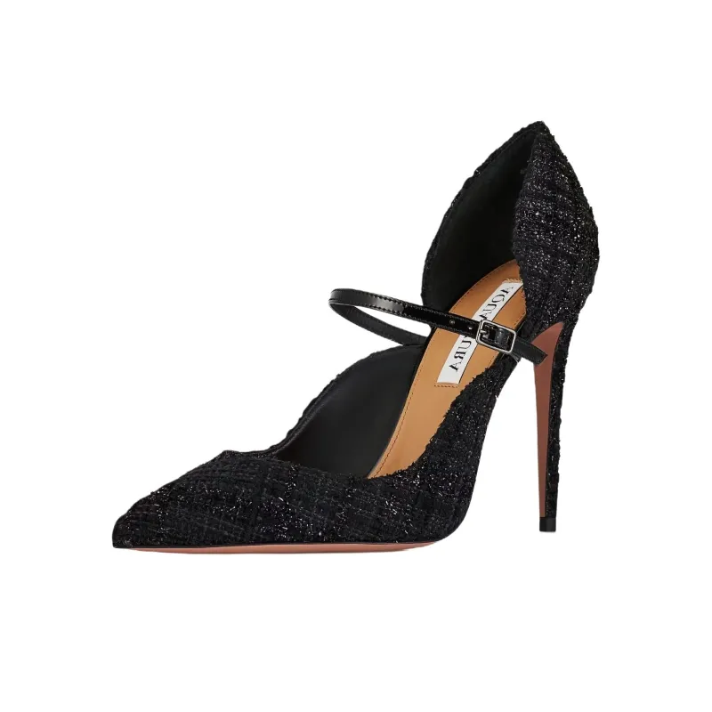 AQUAZZURA Bellezza Slim Heel High Heels 10.5cm Women's Black-2