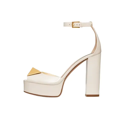 Valentino One Stud High Heels Women's White