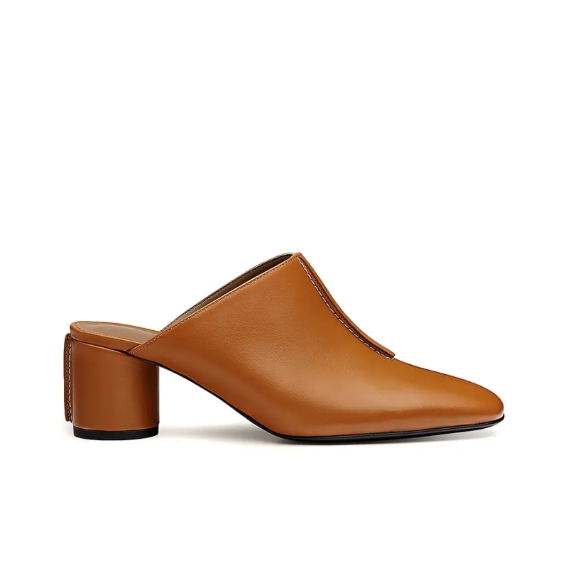 HERMES Detail High Heels Women's Gilded Beige-1