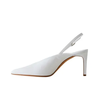 TIBI Neve Slim Heel High Heels 8cm Women's White