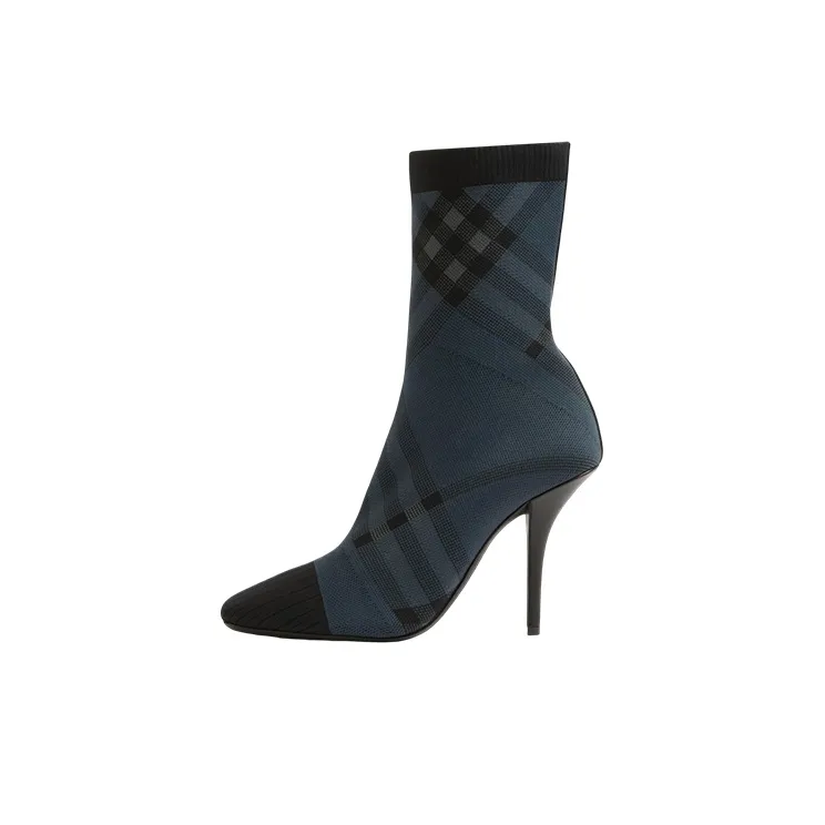 Burberry Ankle Boots 10cm Women's Blue Black-0