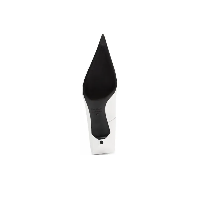 Balenciaga Knife Slim Heel High Heels Women's White-3