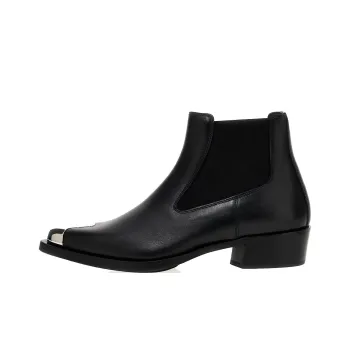 Alexander McQueen Punk Pointed Toe Chelsea Ankle Boots