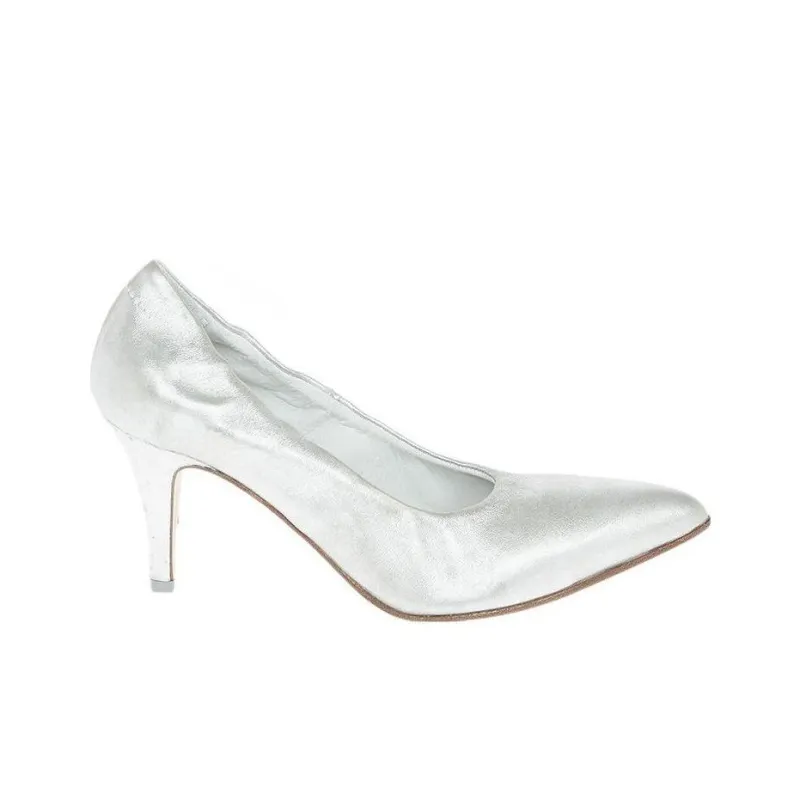 MM6 Maison Margiela Metallic Low-heel Pumps-1