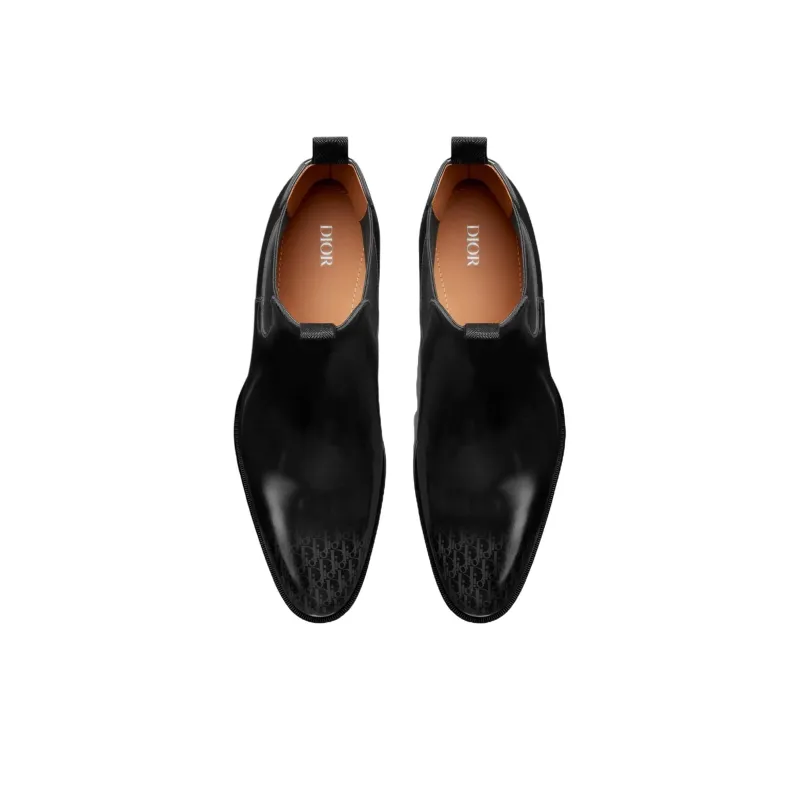 DIOR Dior Timeless Ankle Length Chelsea Boots Men's Black-4