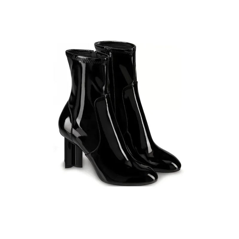 LOUIS VUITTON Silhouette Ankle Boots Women's Black-2