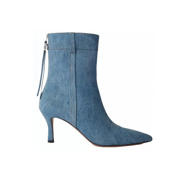 Maje Ankle Boots 7.5cm Women's Blue-1