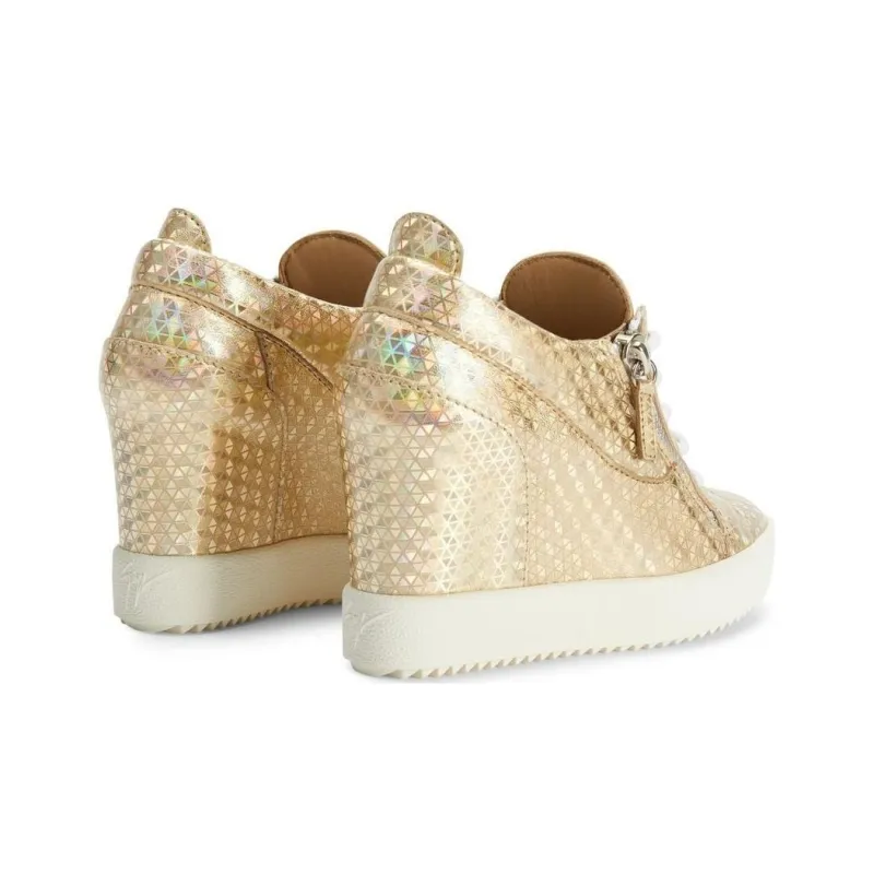 giuseppe zanotti Metallic Geometric Wedge-heel Sneakers-3