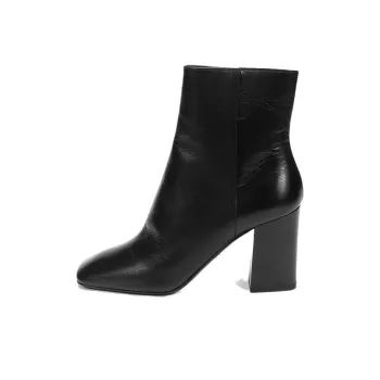 PRADA Leather Square Toe Ankle Pumps 'Black' Women's