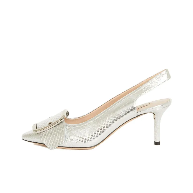 Casadei Slim Heel High Heels 6cm Women's Silver-0