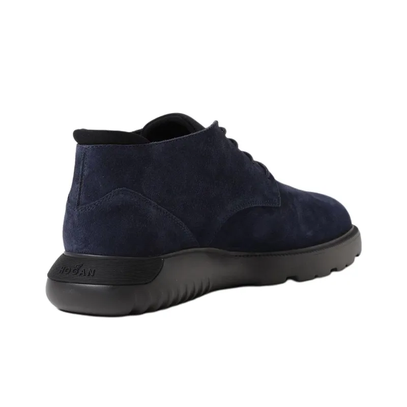 HOGAN Suede Lace-up Boots-4