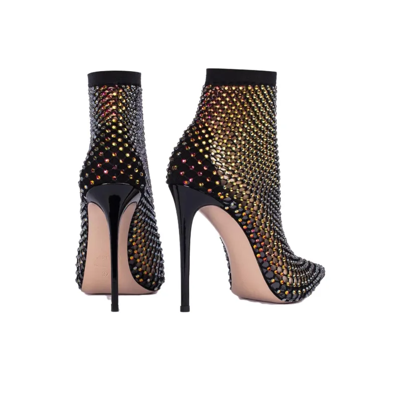 Le Silla Gilda 125mm Crystal embellished Boots Women's-2