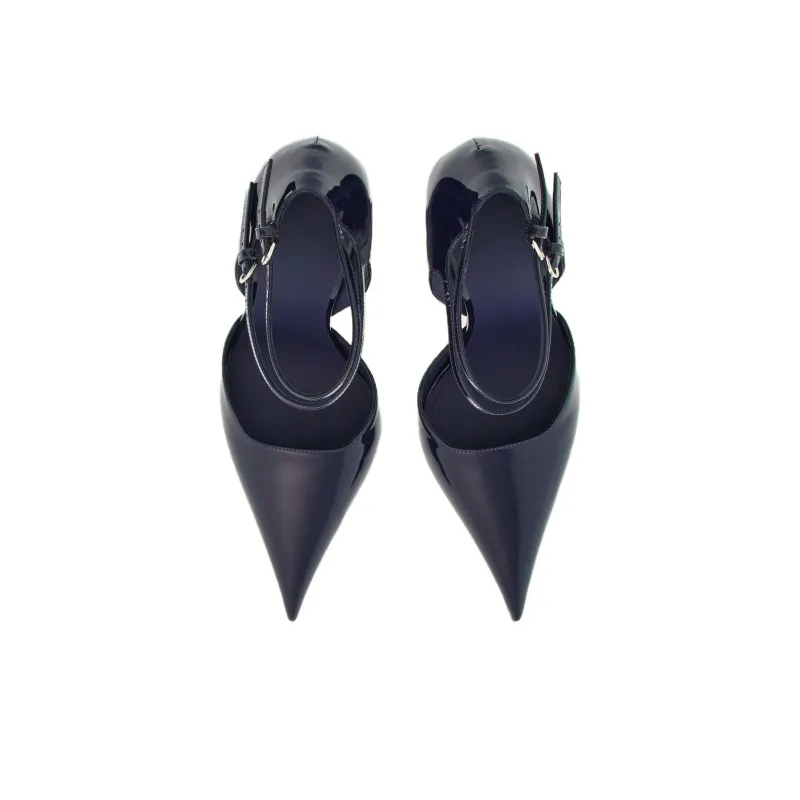 FERRAGAMO Wedge Heel High Heels 10.5cm Women's Midnight Blue-3