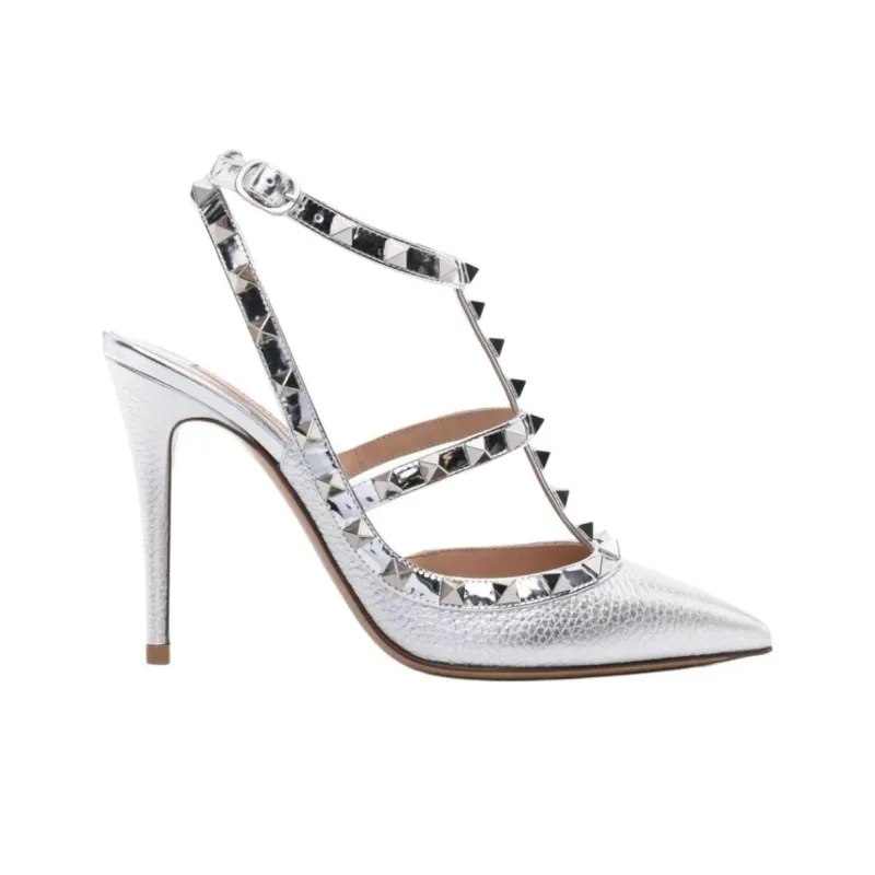 Valentino Garavani Rockstud Pointed Toe Caged Pumps-1