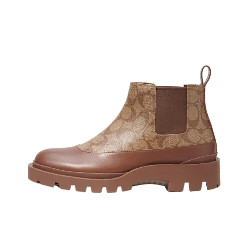COACH CitySole Short Chelsea Boots Men's Brown