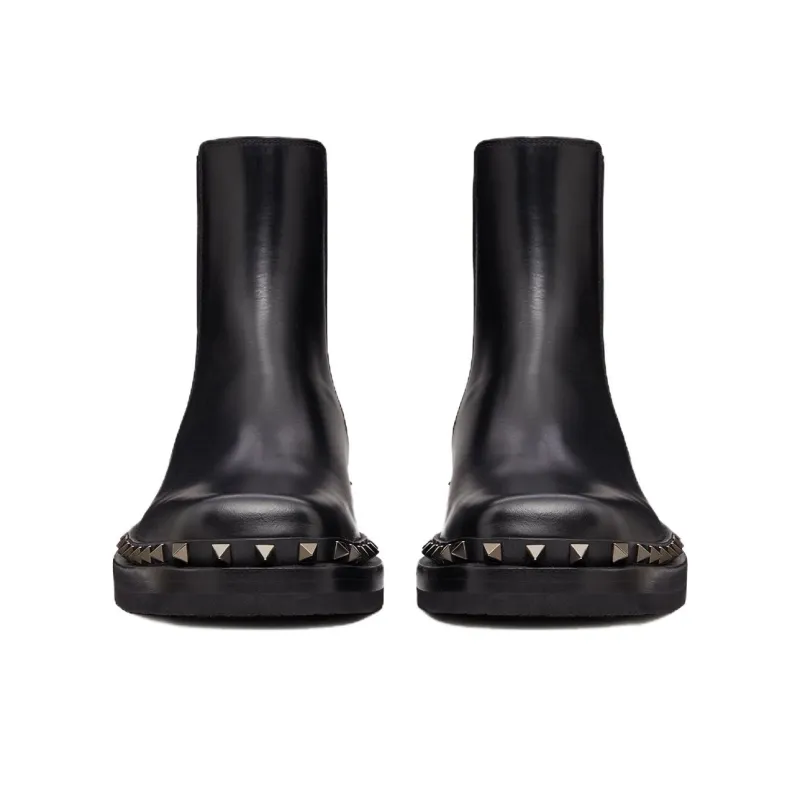 Valentino Garavani M-Way Rockstud Square Toe Boots-3