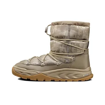 DIOR Snow Ankle Boot Beige Oblique Nylon