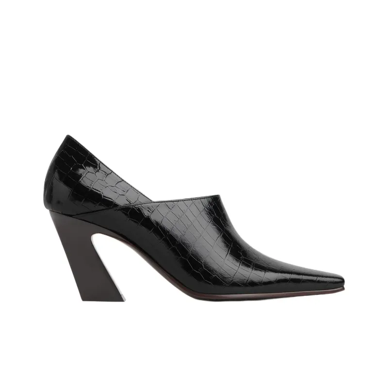 Bottega Veneta Lewis Block Heel High Heels 7.5cm Women's Black-1