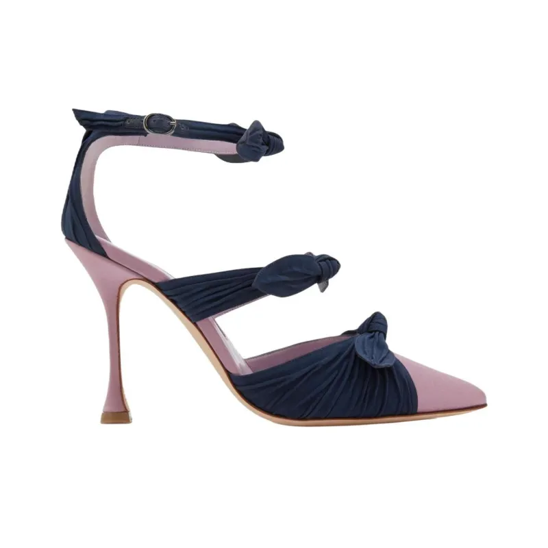 MANOLO BLAHNIK Smyrna Irregular Heel High Heels 10.5cm Women's Purple-1